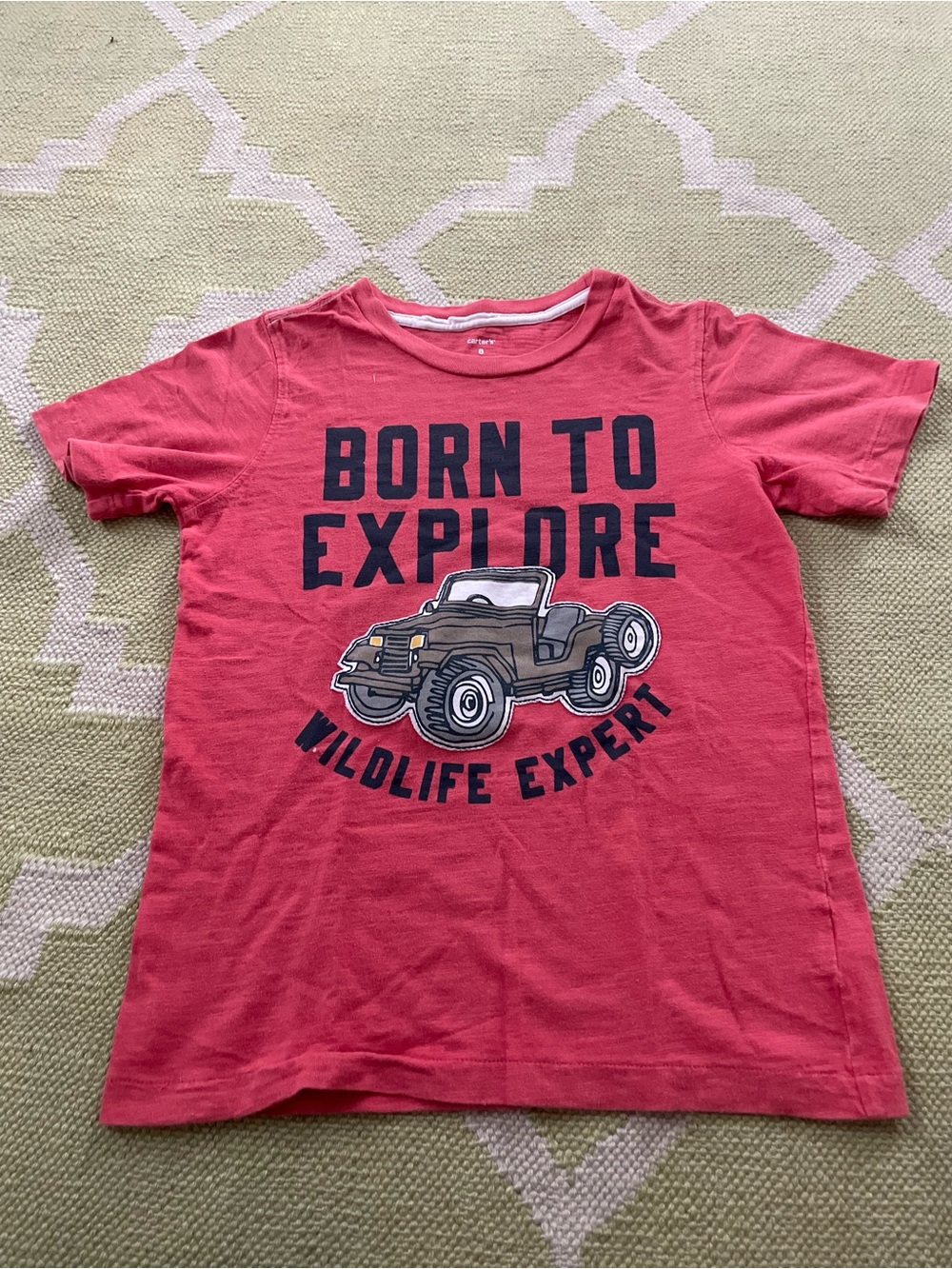 Carter's Coral-Red Crewneck Tee